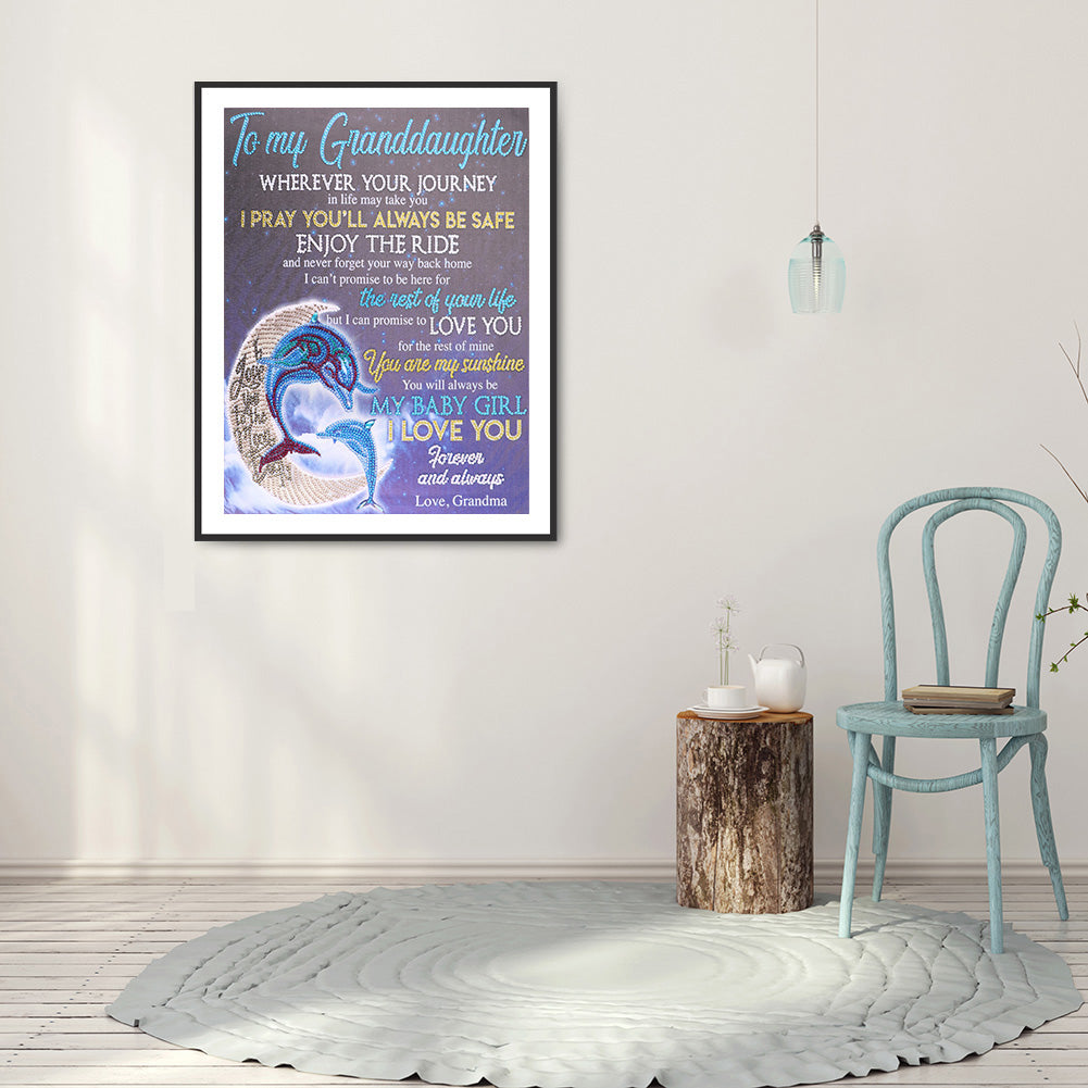 English Letter - Special Shaped Drill Diamond Painting 40*50CM