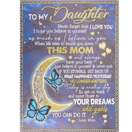 English Letter - Special Shaped Drill Diamond Painting 40*50CM