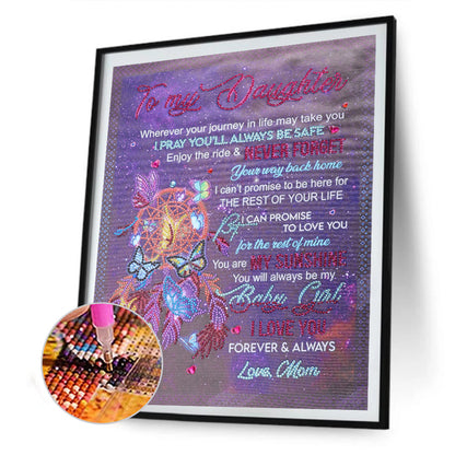 English Letter - Special Shaped Drill Diamond Painting 40*50CM