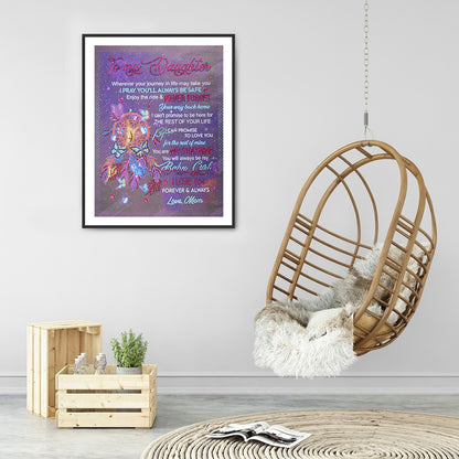 English Letter - Special Shaped Drill Diamond Painting 40*50CM