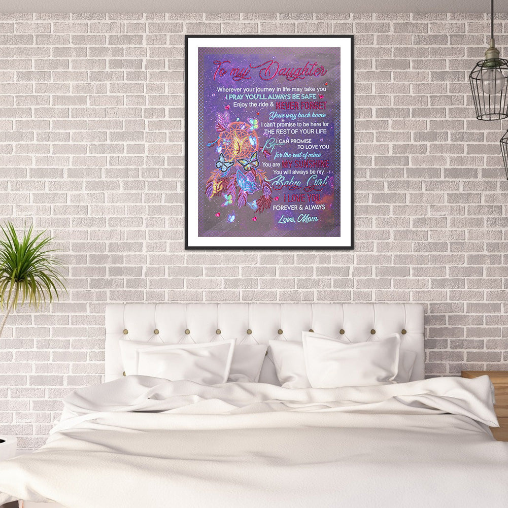 English Letter - Special Shaped Drill Diamond Painting 40*50CM