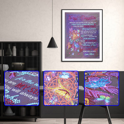 English Letter - Special Shaped Drill Diamond Painting 40*50CM