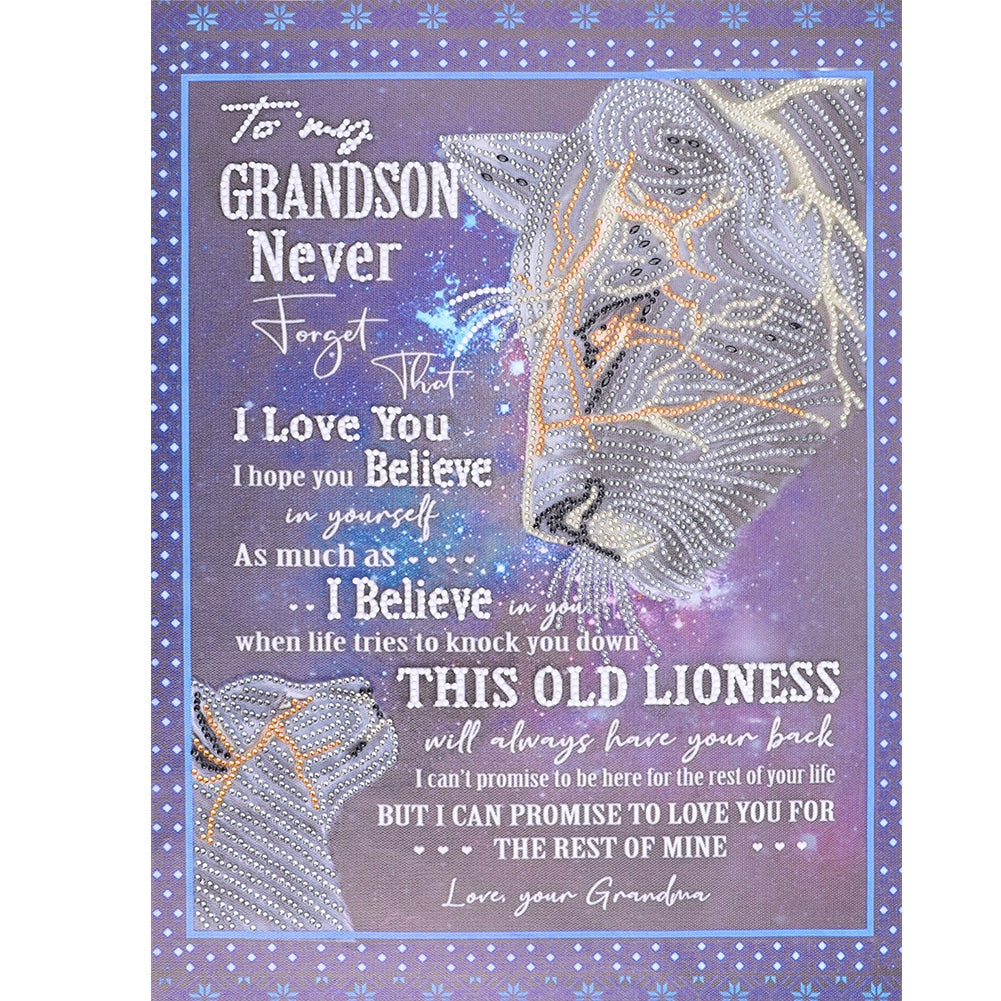 English Letter - Special Shaped Drill Diamond Painting 40*50CM