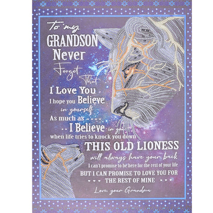 English Letter - Special Shaped Drill Diamond Painting 40*50CM