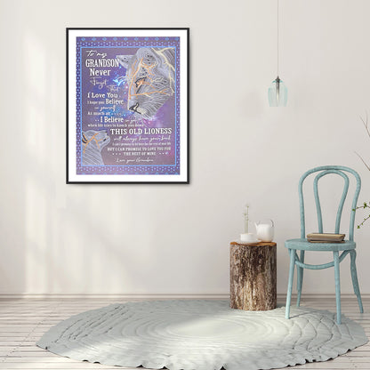 English Letter - Special Shaped Drill Diamond Painting 40*50CM