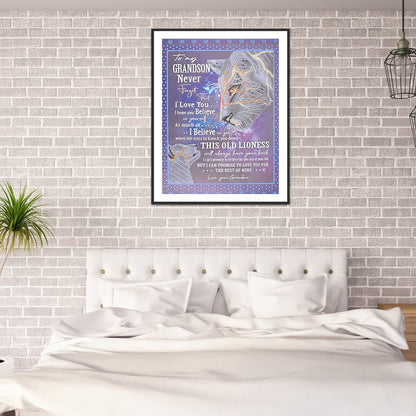 English Letter - Special Shaped Drill Diamond Painting 40*50CM