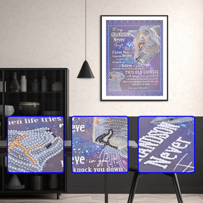 English Letter - Special Shaped Drill Diamond Painting 40*50CM