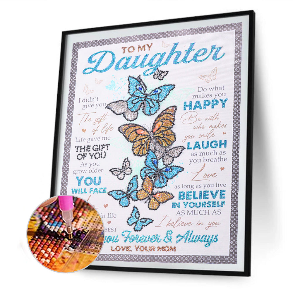 English Letter - Special Shaped Drill Diamond Painting 40*50CM