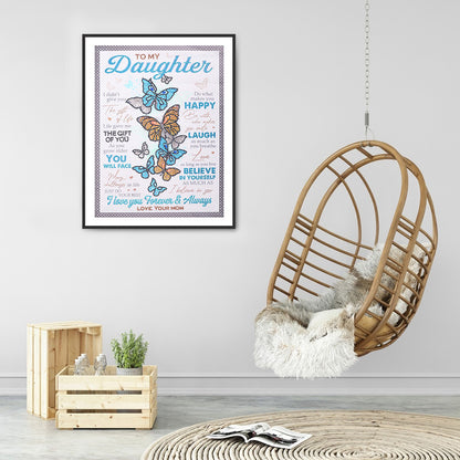 English Letter - Special Shaped Drill Diamond Painting 40*50CM