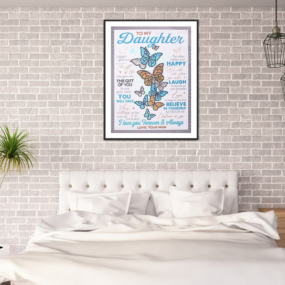 English Letter - Special Shaped Drill Diamond Painting 40*50CM