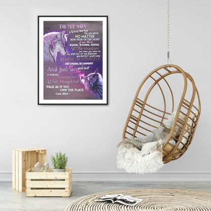 English Letter - Special Shaped Drill Diamond Painting 40*50CM