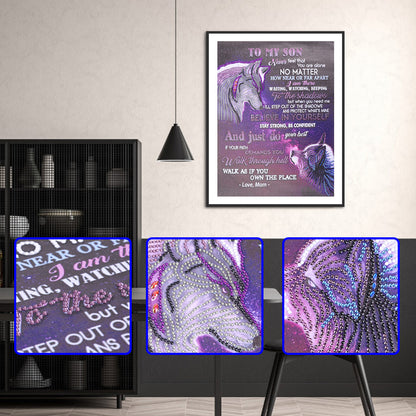 English Letter - Special Shaped Drill Diamond Painting 40*50CM