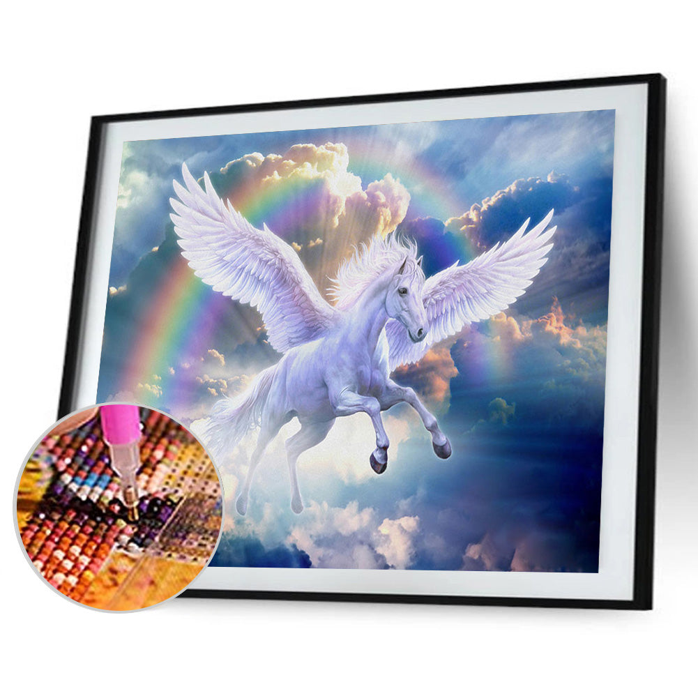 Rainbow Horse - Full Round Drill Diamond Painting 40*30CM