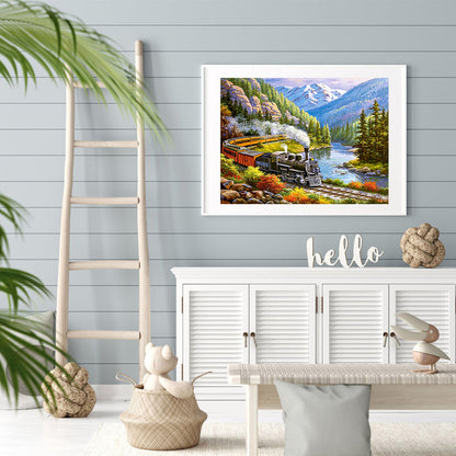 Train Park - Full Round Drill Diamond Painting 40*30CM