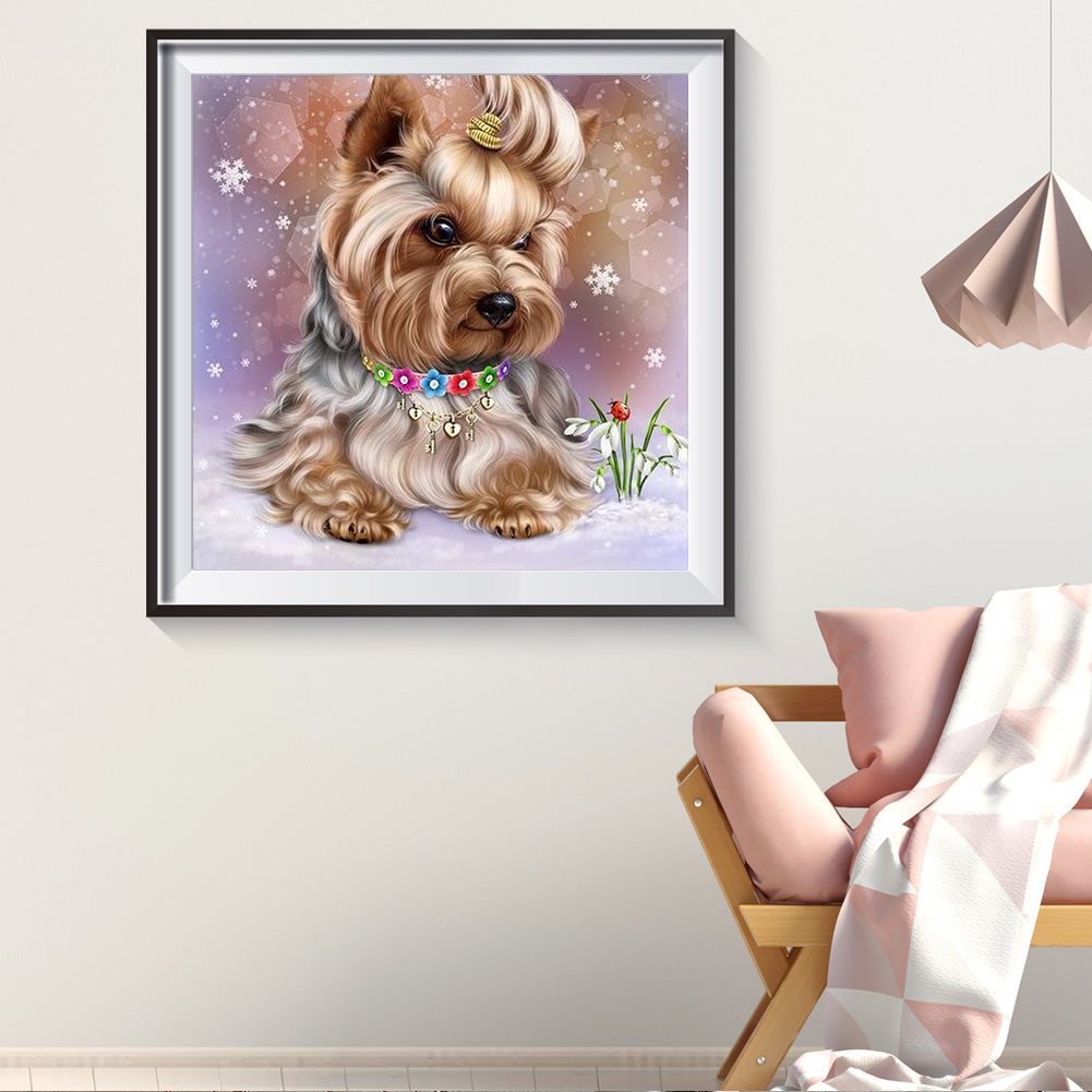 Dog - Full Round Drill Diamond Painting 30*30CM