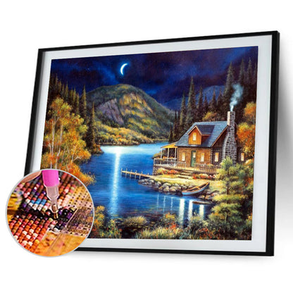Mountain River - Full Round Drill Diamond Painting 50*40CM
