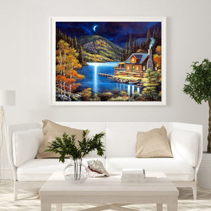 Mountain River - Full Round Drill Diamond Painting 50*40CM