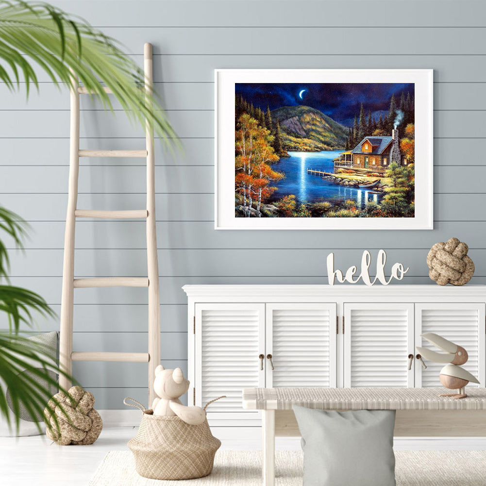 Mountain River - Full Round Drill Diamond Painting 50*40CM