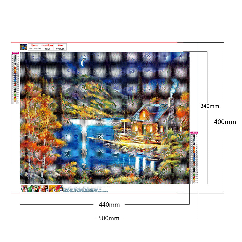 Mountain River - Full Round Drill Diamond Painting 50*40CM