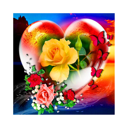 Love Rose - Full Round Drill Diamond Painting 30*30CM