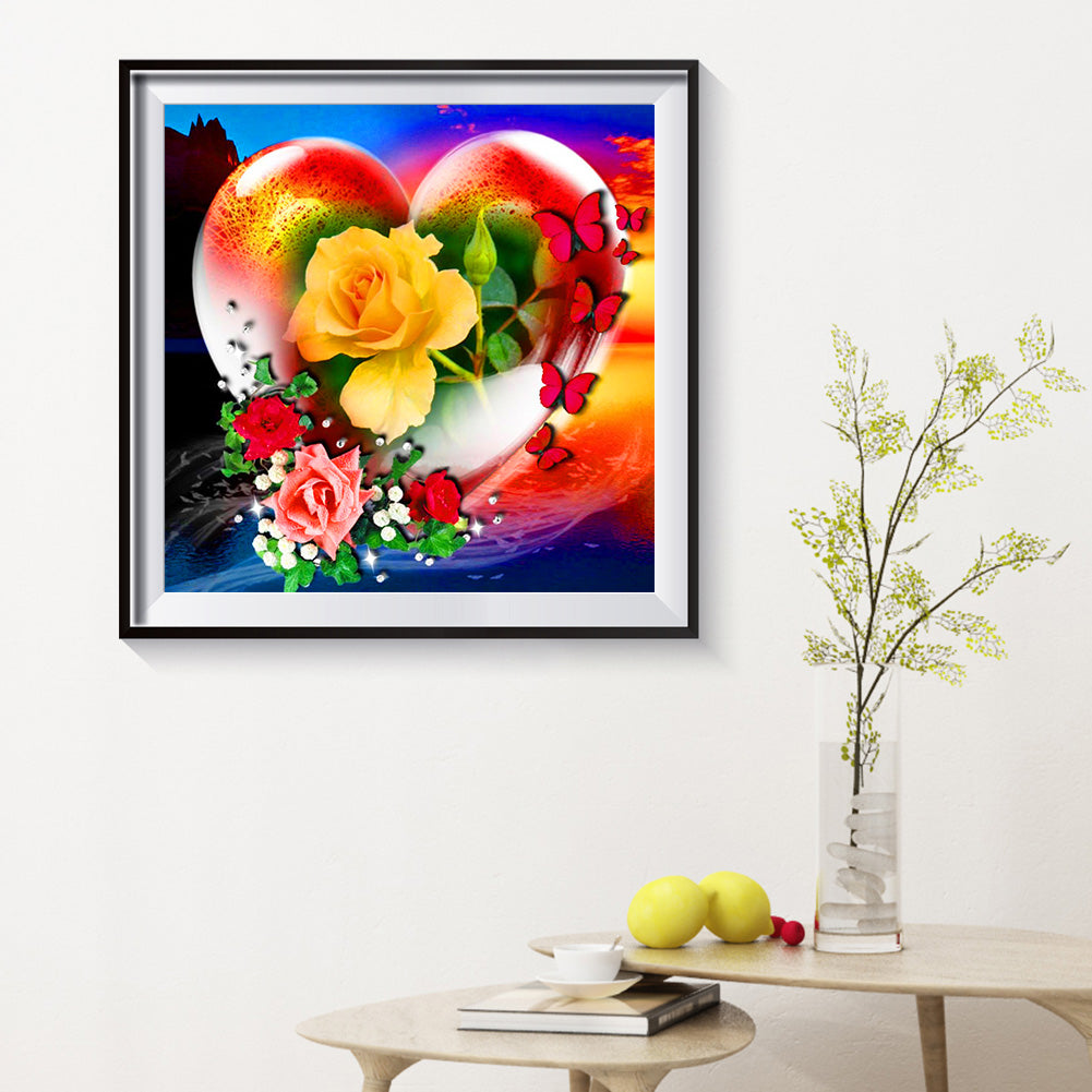 Love Rose - Full Round Drill Diamond Painting 30*30CM