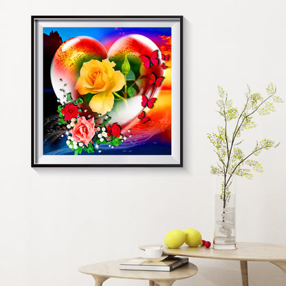 Love Rose - Full Round Drill Diamond Painting 30*30CM