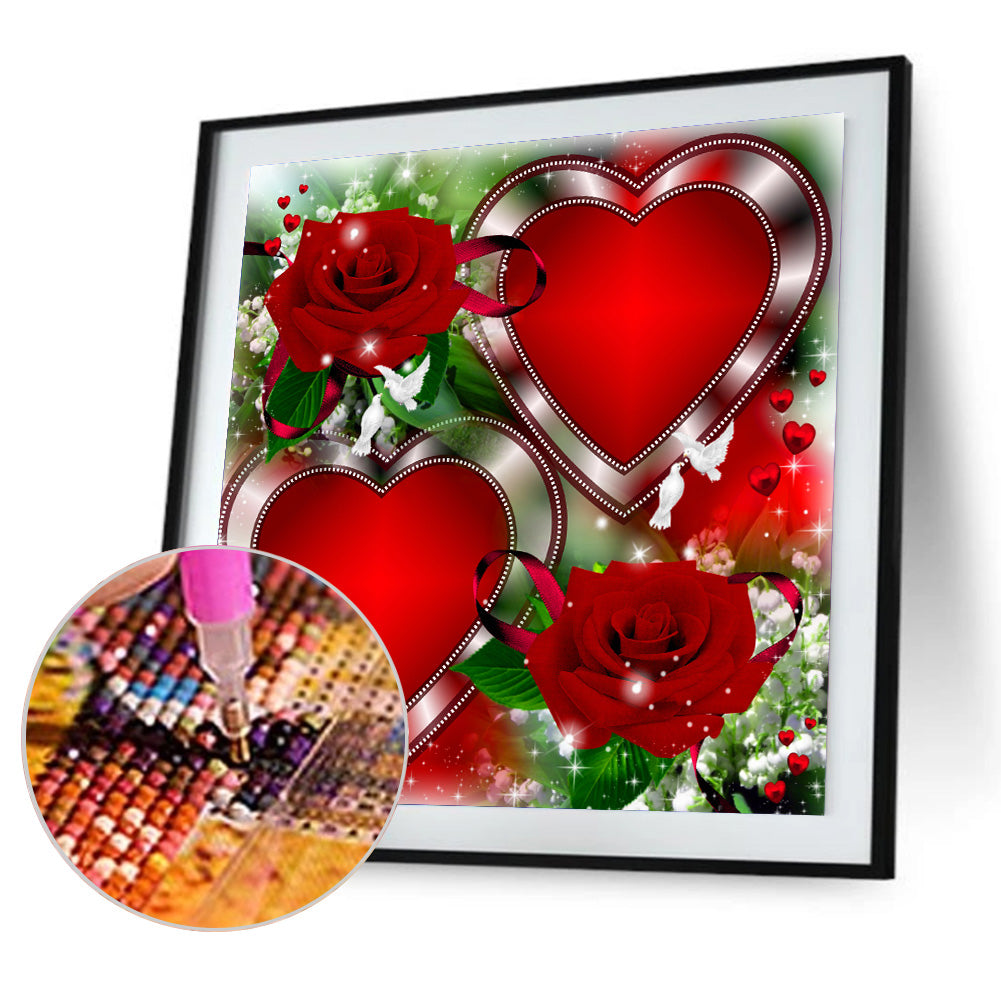 Love Rose - Full Round Drill Diamond Painting 30*30CM