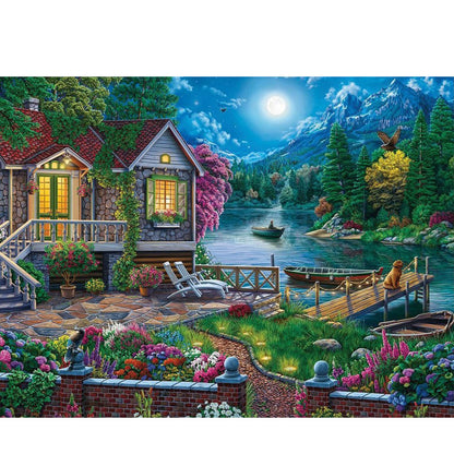 Scenery House - Full Round Drill Diamond Painting 50*40CM