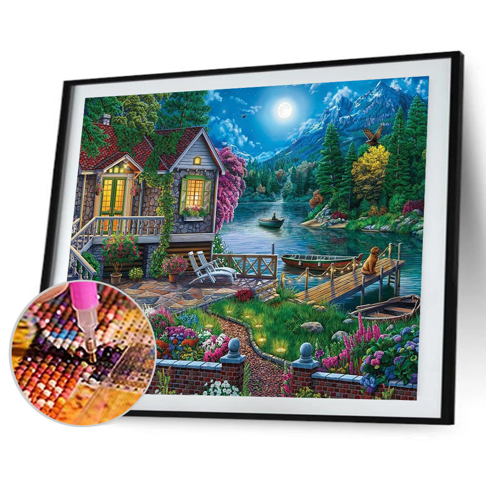 Scenery House - Full Round Drill Diamond Painting 50*40CM