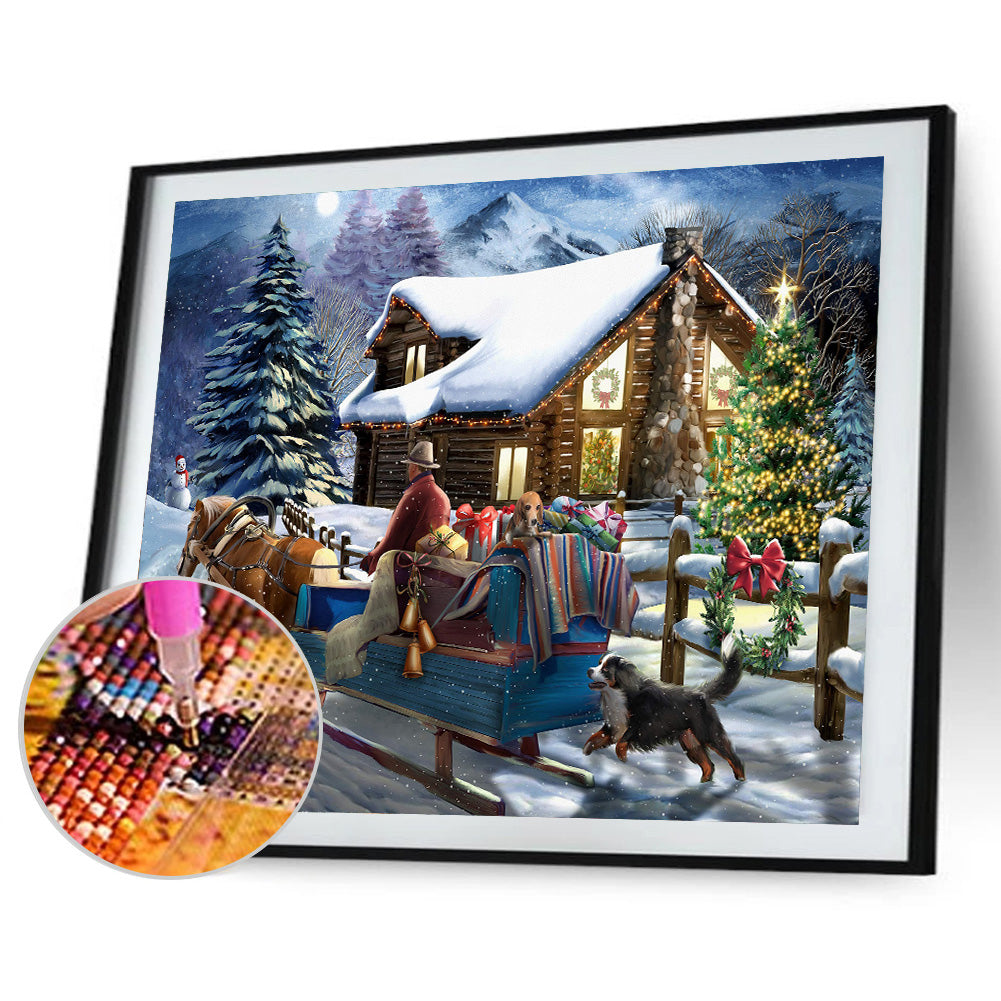 Scenery House - Full Round Drill Diamond Painting 50*40CM