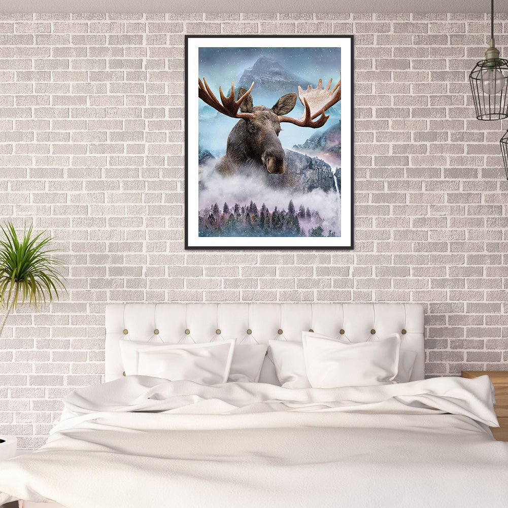 Misty Hippo - Full Round Drill Diamond Painting 30*40CM