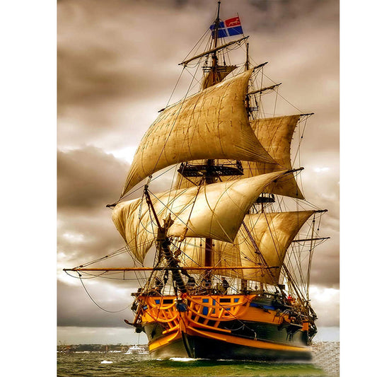 Ship - Full Round Drill Diamond Painting 30*40CM