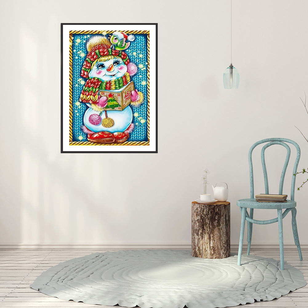 Snowman - Full Round Drill Diamond Painting 30*45CM