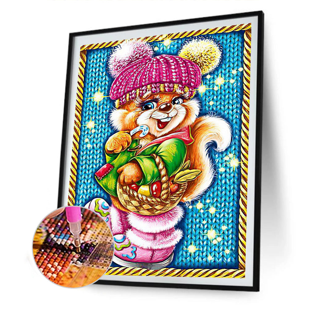 Squirrel - Full Round Drill Diamond Painting 30*45CM