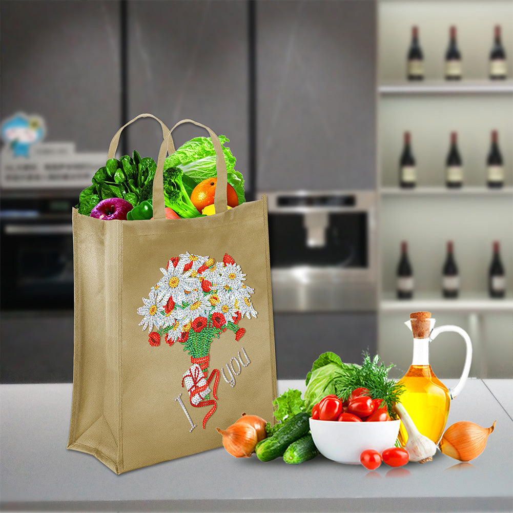 DIY Diamond Painting Oxford Handbag Eco-friendly Storage Bags Grocery Totes