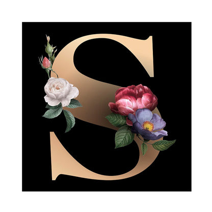 Flower Letter - Full Round Drill Diamond Painting 30*30CM