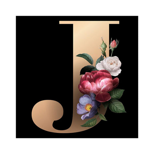 Flower Letter - Full Round Drill Diamond Painting 30*30CM