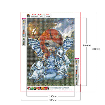 Cartoon Girl - Full Round Drill Diamond Painting 30*40CM