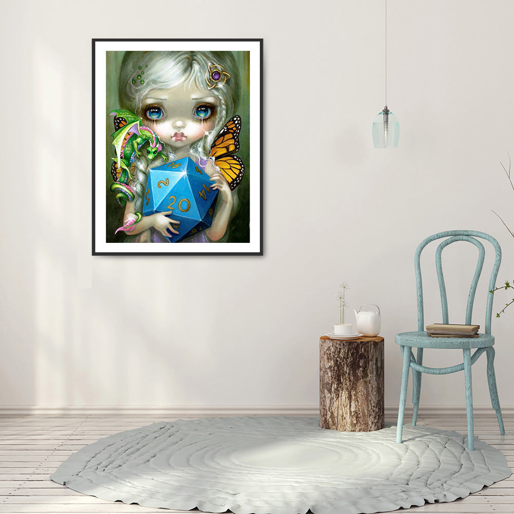 Cartoon Girl - Full Round Drill Diamond Painting 30*40CM