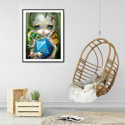 Cartoon Girl - Full Round Drill Diamond Painting 30*40CM