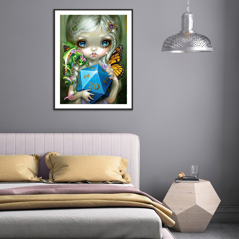 Cartoon Girl - Full Round Drill Diamond Painting 30*40CM