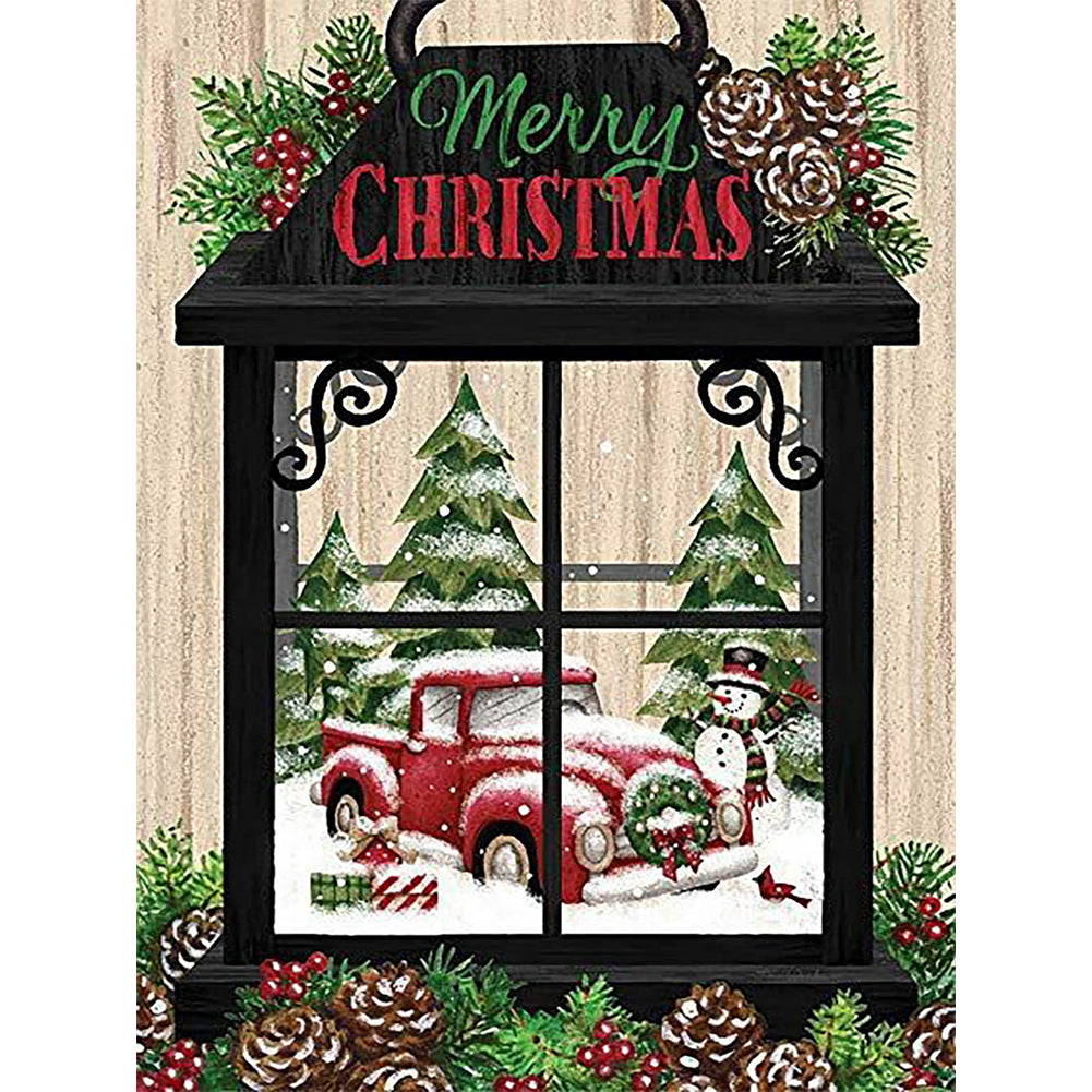 Christmas Car - Full Round Drill Diamond Painting 30*40CM