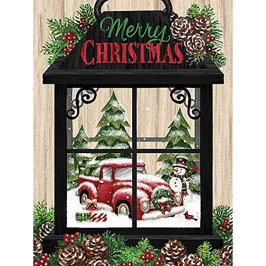 Christmas Car - Full Round Drill Diamond Painting 30*40CM