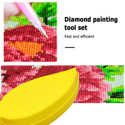 2x Diamond Painting Tray Leaf-shaped Rhinestone Drill Plate DIY Craft Tools