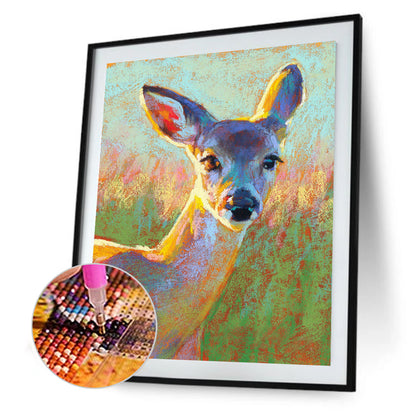 Deer - Full Round Drill Diamond Painting 30*40CM