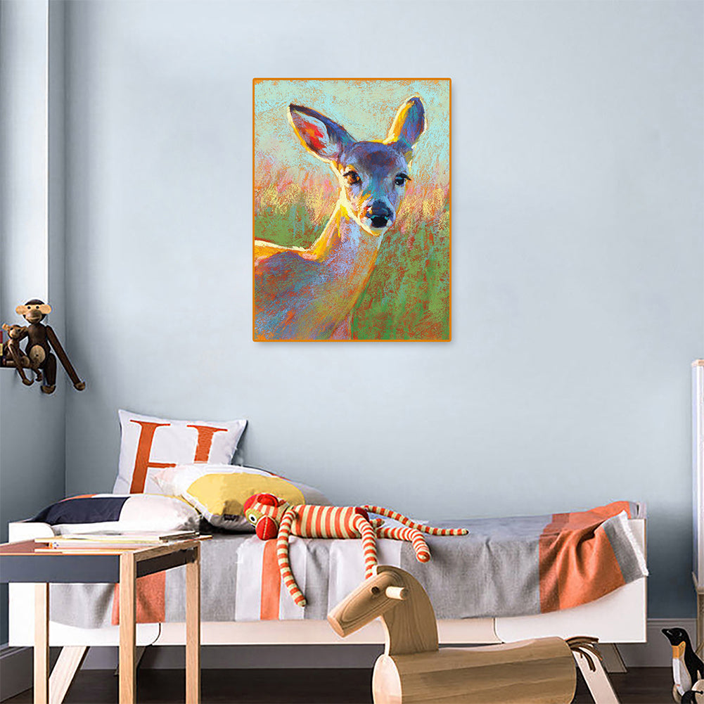 Deer - Full Round Drill Diamond Painting 30*40CM