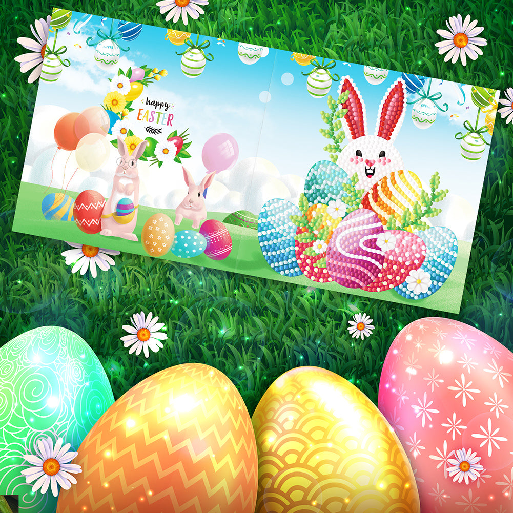 8pcs Diamond Painting Greeting Cards 5D DIY Special-shaped Drill Postcards