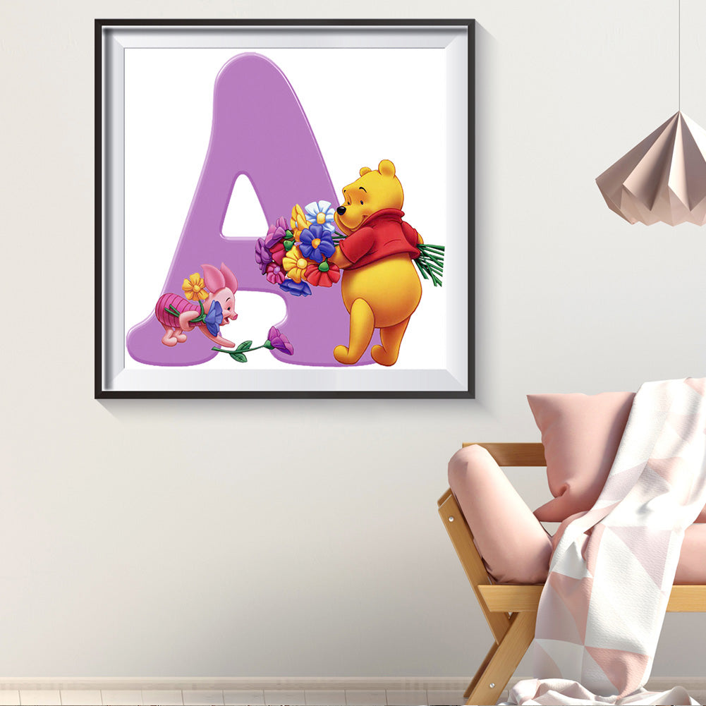 Bear Letter - Full Round Drill Diamond Painting 30*30CM