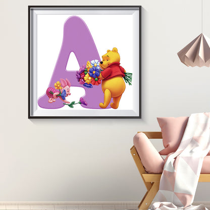 Bear Letter - Full Round Drill Diamond Painting 30*30CM