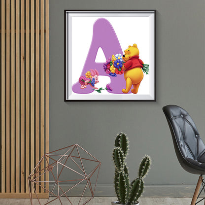 Bear Letter - Full Round Drill Diamond Painting 30*30CM